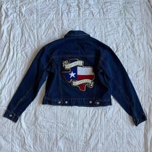 Vintage Y2K cowgirl texas denim jacket sz small festival rodeo western